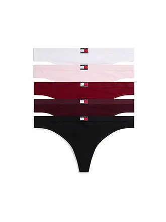 TOMMY HILFIGER | String 5er Pkg. dunkelrot | 